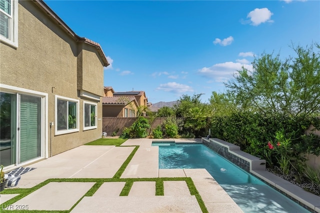 7732 Bandon Cliffs St, North Las Vegas, NV 89084 - view of swimming pool featuring a fenced backyard and a patio