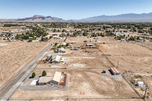861 S Ford Loop, Pahrump, NV 89048 - aerial view of sparsely populated area with a mountain backdrop and a desert landscape