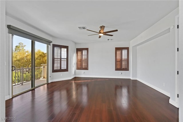 9008 Sawhill Pond St, Las Vegas, NV 89131 - unfurnished room with ceiling fan, baseboards, and wood finished floors