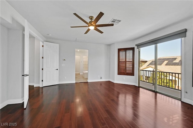 9008 Sawhill Pond St, Las Vegas, NV 89131 - unfurnished room featuring ceiling fan, baseboards, and wood finished floors