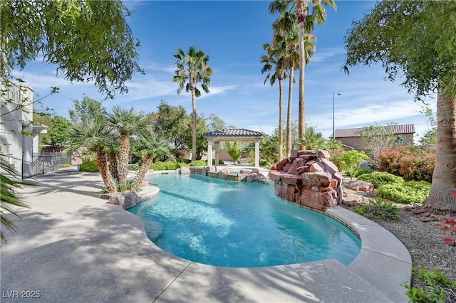 9008 Sawhill Pond St, Las Vegas, NV 89131 - swimming pool with a gazebo