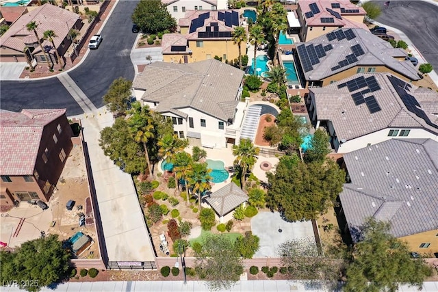 9008 Sawhill Pond St, Las Vegas, NV 89131 - aerial view of property's location featuring a pool area and nearby suburban area