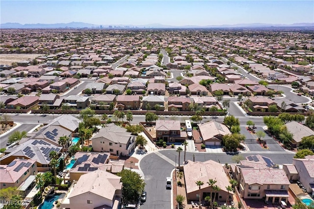 9008 Sawhill Pond St, Las Vegas, NV 89131 - aerial view of residential area with mountains