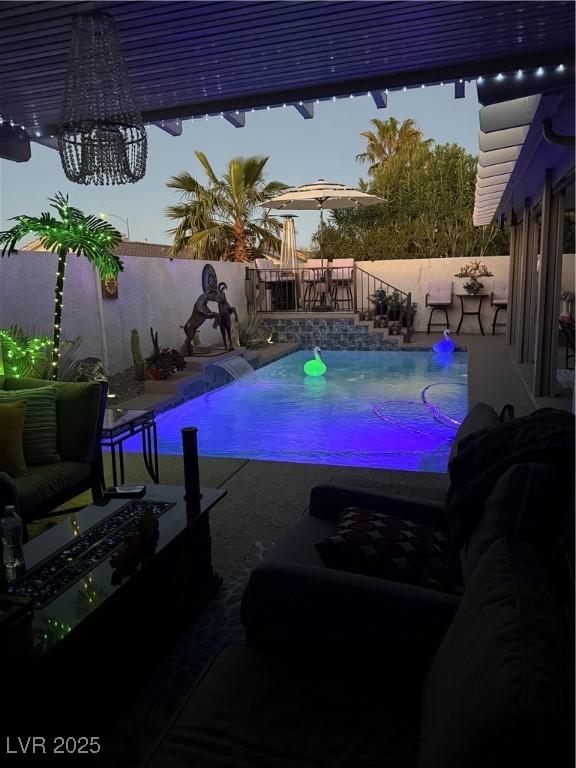 444 Viewmont Dr, Henderson, NV 89015 - view of swimming pool with a fenced backyard