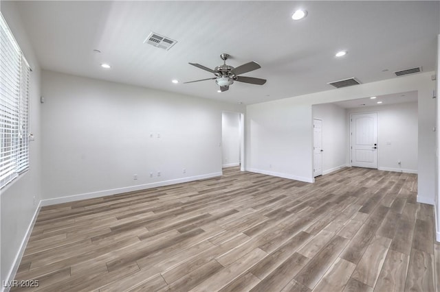 508 Cadence View Way, Henderson, NV 89011 - unfurnished room with light wood-type flooring, recessed lighting, baseboards, and a ceiling fan