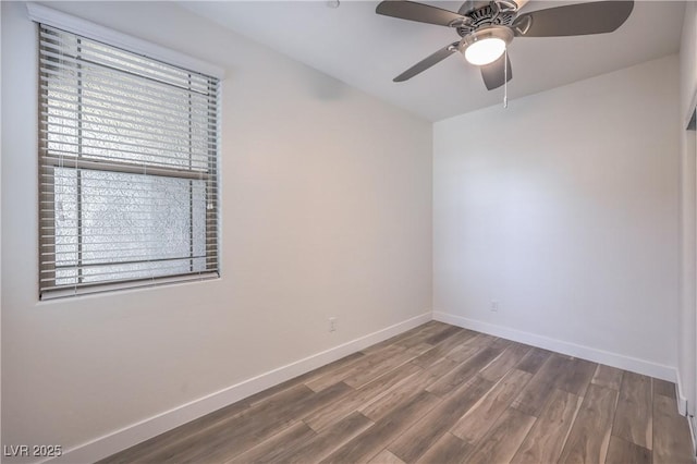 508 Cadence View Way, Henderson, NV 89011 - empty room featuring baseboards, wood finished floors, and a ceiling fan