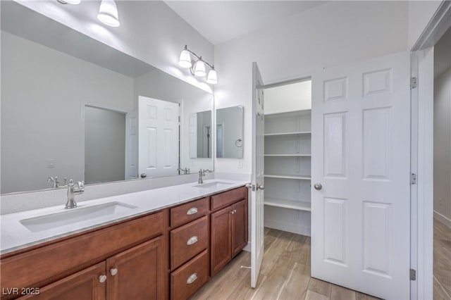 508 Cadence View Way, Henderson, NV 89011 - full bath featuring double vanity, wood finished floors, and a closet