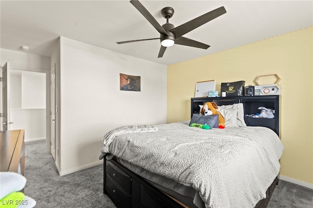 9161 Rolling Sky Dr, Las Vegas, NV 89178 - bedroom featuring carpet floors, baseboards, and ceiling fan