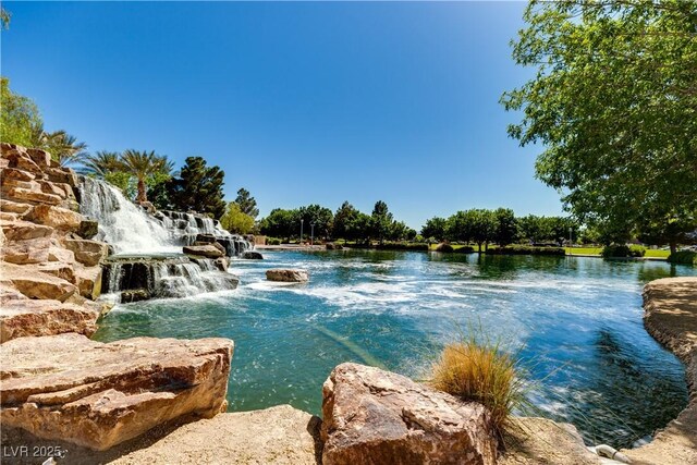 6480 Chebec St, North Las Vegas, NV 89084 - view of pool with a water view
