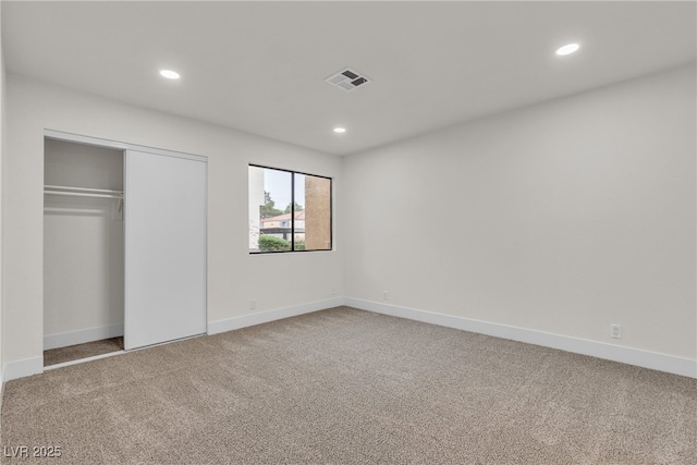 3151 Soaring Gulls Dr Unit 1179, Las Vegas, NV 89128 - unfurnished bedroom with carpet floors, recessed lighting, baseboards, and a closet