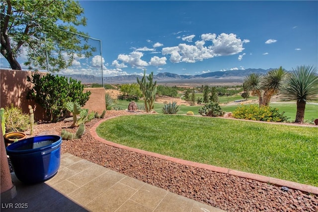 522 Via Ventana Dr, Mesquite, NV 89027 - view of grassy yard with a mountain view