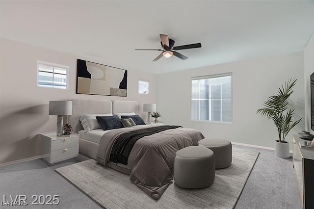 1328 Graphite Ave, Henderson, NV 89002 - bedroom with carpet, baseboards, and a ceiling fan