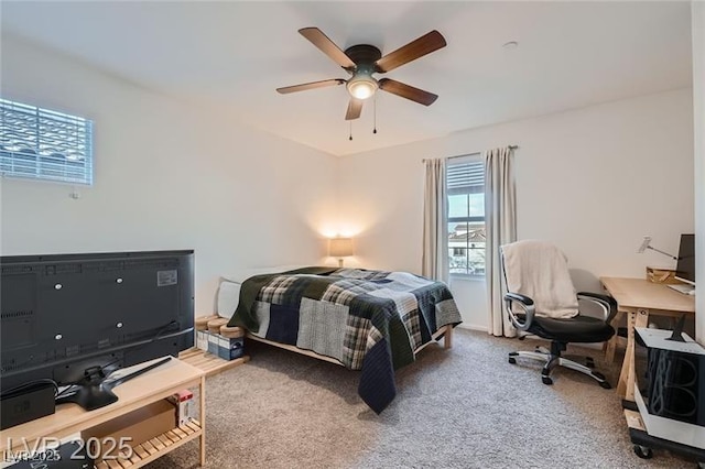 1328 Graphite Ave, Henderson, NV 89002 - carpeted bedroom featuring a desk and a ceiling fan