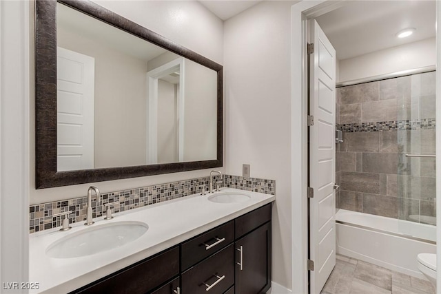 11280 Granite Ridge Dr Unit 1009, Las Vegas, NV 89135 - full bathroom featuring double vanity, toilet, and tub / shower combination