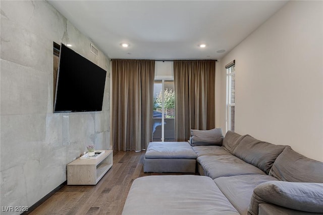 11280 Granite Ridge Dr Unit 1009, Las Vegas, NV 89135 - living area featuring wood finished floors and recessed lighting
