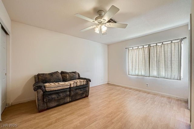 6766 Sebring St, Las Vegas, NV 89103 - sitting room featuring light wood finished floors and a ceiling fan