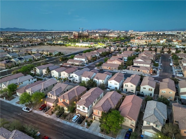 6546 American Flower St, Las Vegas, NV 89148 - aerial perspective of suburban area featuring a mountainous background
