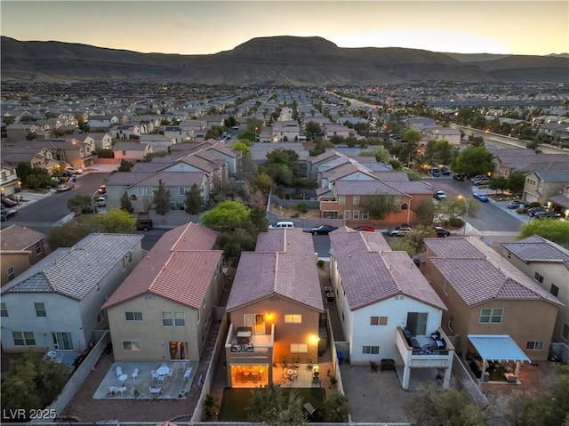 6546 American Flower St, Las Vegas, NV 89148 - aerial perspective of suburban area featuring mountains