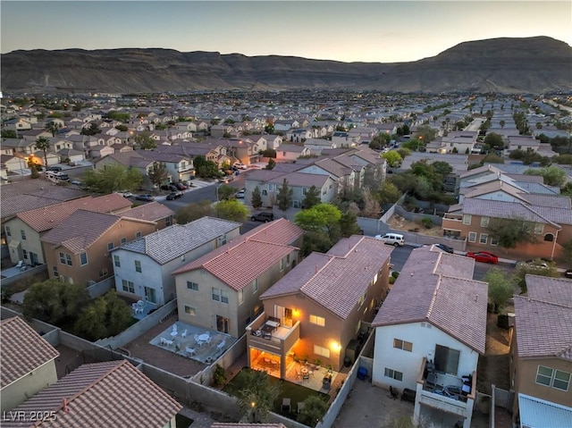 6546 American Flower St, Las Vegas, NV 89148 - aerial view at dusk of a mountain view and a residential view