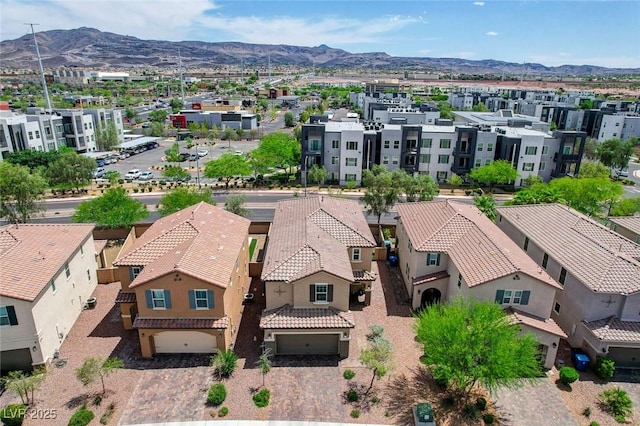 1425 Overseer Ave, Henderson, NV 89074 - aerial perspective of suburban area featuring a mountainous background