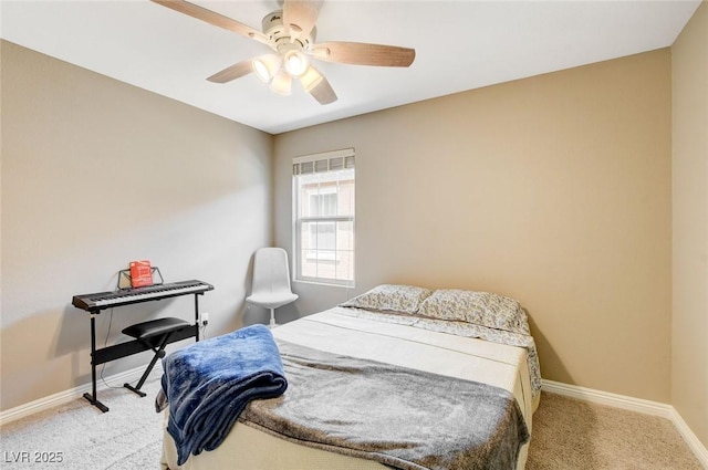 1425 Overseer Ave, Henderson, NV 89074 - bedroom featuring light carpet, baseboards, and a ceiling fan