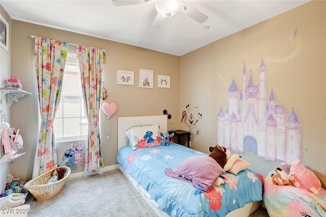 1425 Overseer Ave, Henderson, NV 89074 - carpeted bedroom featuring multiple windows, ceiling fan, and baseboards