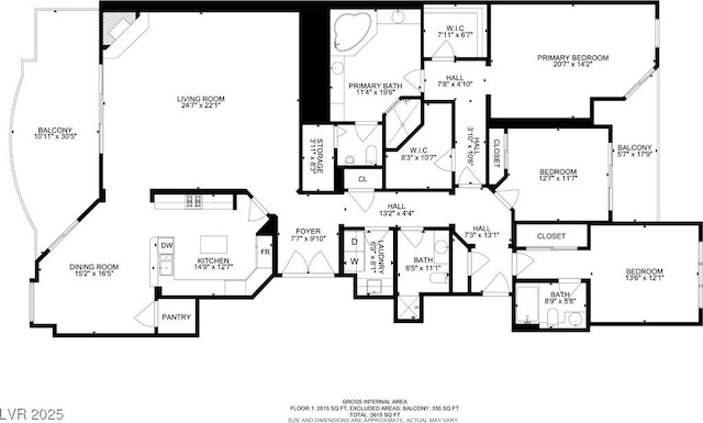 2777 Paradise Rd Unit 2001, Las Vegas, NV 89109 - property floor plan