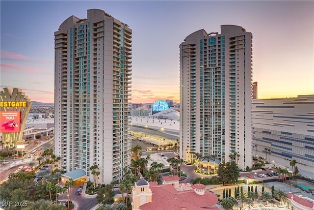 2777 Paradise Rd Unit 2001, Las Vegas, NV 89109 - property at dusk featuring a city view