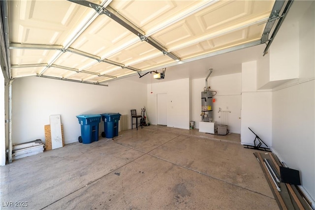 5256 Harvest Breeze Rd, Las Vegas, NV 89118 - garage with a garage door opener and strapped water heater