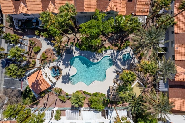5256 Harvest Breeze Rd, Las Vegas, NV 89118 - bird's eye view of a pool