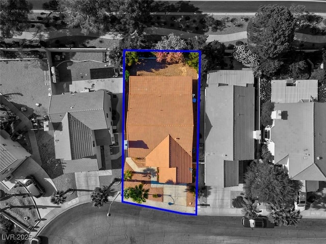 9116 Cypress Point Way, Las Vegas, NV 89117 - aerial view of property's location featuring property parcel outlined