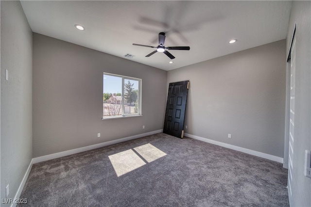2650 Underbrush Ave, Pahrump, NV 89048 - unfurnished bedroom with carpet floors, recessed lighting, and ceiling fan