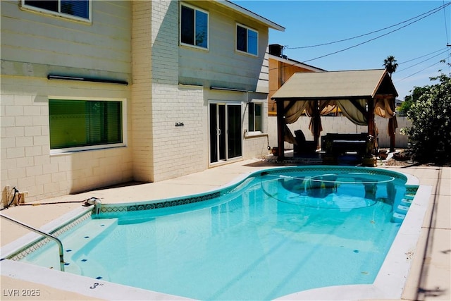 2659 Vegas Valley Dr, Las Vegas, NV 89121 - view of swimming pool featuring a gazebo and a patio area