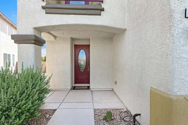 3689 Bufflehead St, Las Vegas, NV 89122 - view of exterior entry featuring stucco siding