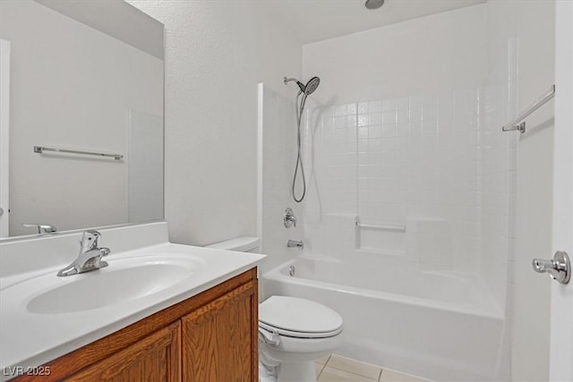 3689 Bufflehead St, Las Vegas, NV 89122 - full bath with toilet, vanity,  shower combination, and tile patterned floors