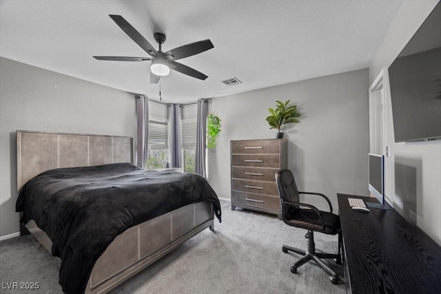 106 Basketflower Ct, Las Vegas, NV 89183 - bedroom featuring carpet floors, an office area, baseboards, and a ceiling fan