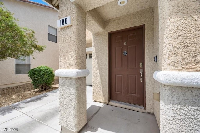 106 Basketflower Ct, Las Vegas, NV 89183 - entrance to property with stucco siding
