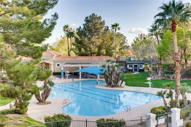 1609 Hidden Spring Dr, Las Vegas, NV 89117 - community pool featuring a patio area
