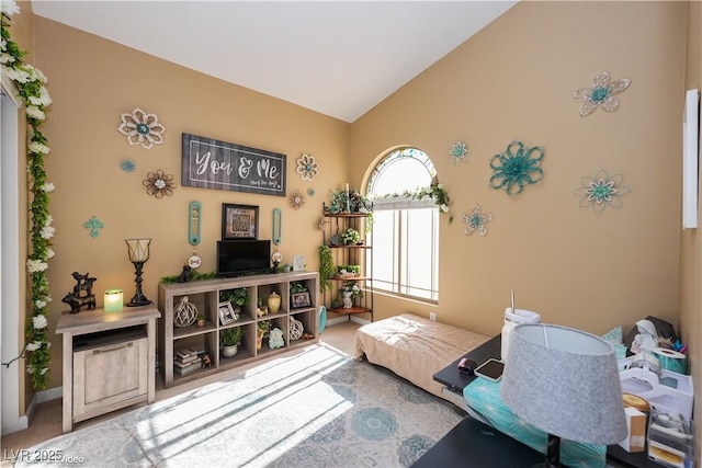 3913 Lilac Haze St, Las Vegas, NV 89147 - living room with vaulted ceiling and baseboards