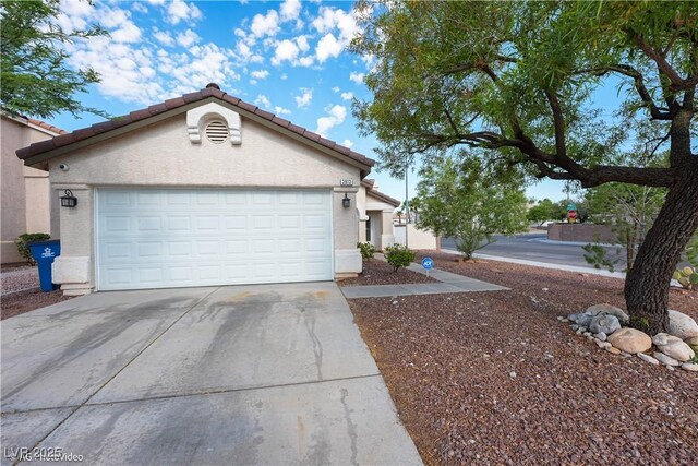3913 Lilac Haze St, Las Vegas, NV 89147 - single story home with concrete driveway, stucco siding, an attached garage, and a tile roof