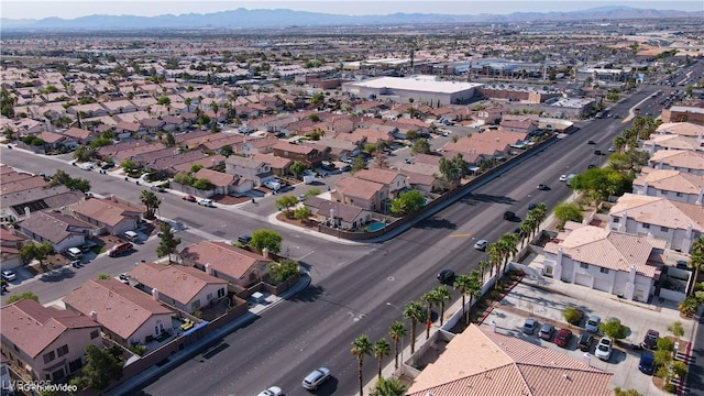 3913 Lilac Haze St, Las Vegas, NV 89147 - aerial view of property's location featuring a mountain backdrop and nearby suburban area
