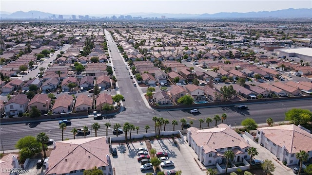 3913 Lilac Haze St, Las Vegas, NV 89147 - aerial view of property's location with a mountain backdrop and nearby suburban area