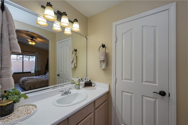 3913 Lilac Haze St, Las Vegas, NV 89147 - ensuite bathroom featuring vanity and a ceiling fan