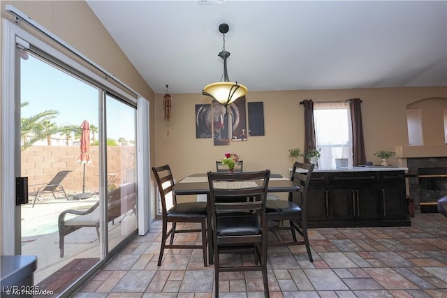 3913 Lilac Haze St, Las Vegas, NV 89147 - dining space featuring light stone finish floors
