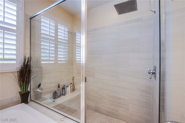8298 W Agate Ave, Las Vegas, NV 89113 - bathroom with a shower stall and a garden tub