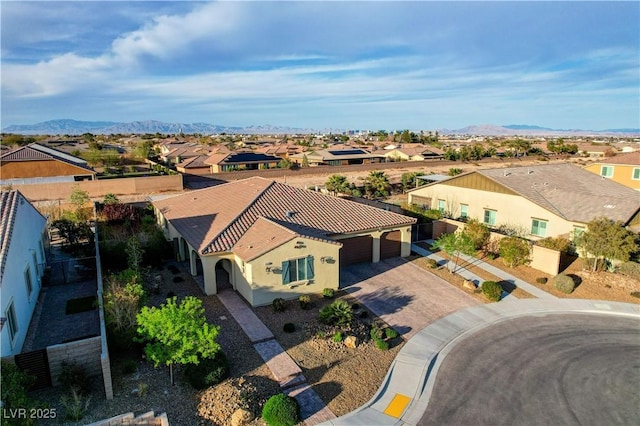 8298 W Agate Ave, Las Vegas, NV 89113 - aerial view of residential area featuring a mountainous background