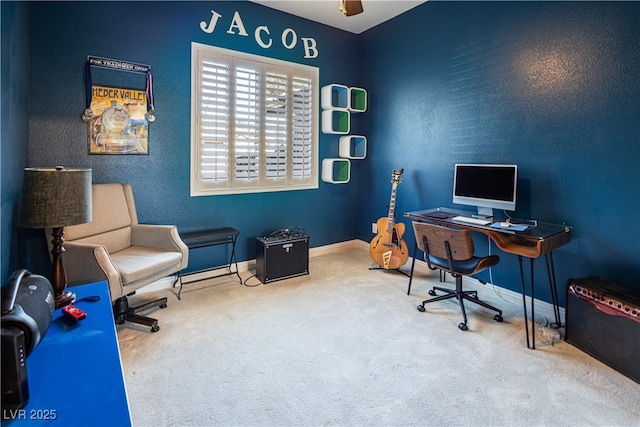 9077 Creed Mountain Pl, Las Vegas, NV 89178 - carpeted home office featuring baseboards
