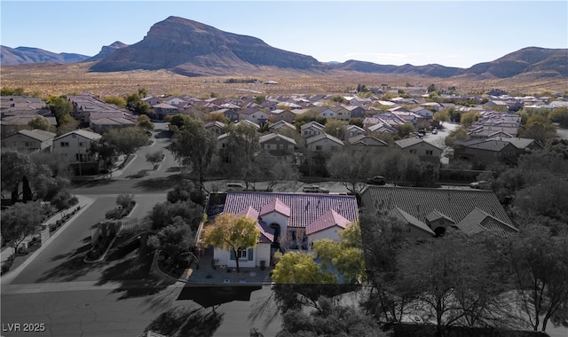 9077 Creed Mountain Pl, Las Vegas, NV 89178 - aerial view of residential area with mountains