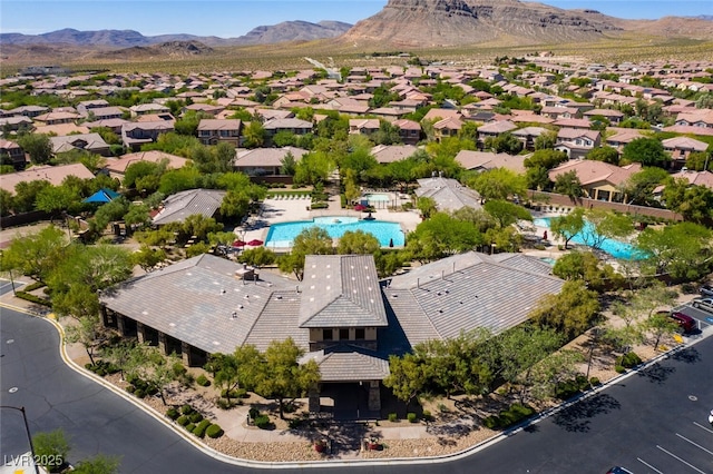 9077 Creed Mountain Pl, Las Vegas, NV 89178 - bird's eye view of a pool and a mountain backdrop