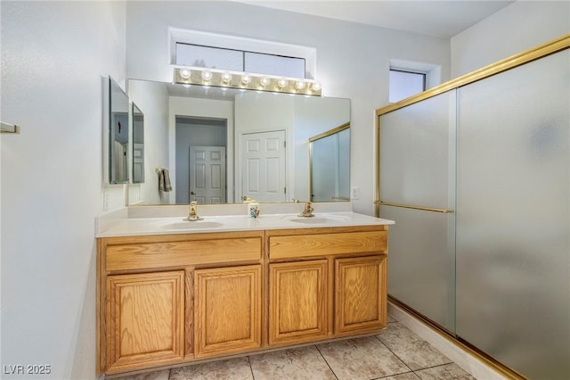 1620 Fieldbrook St, Henderson, NV 89052 - bathroom with double vanity and a stall shower